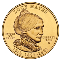 Lucy Hayes First Spouse Gold Coin